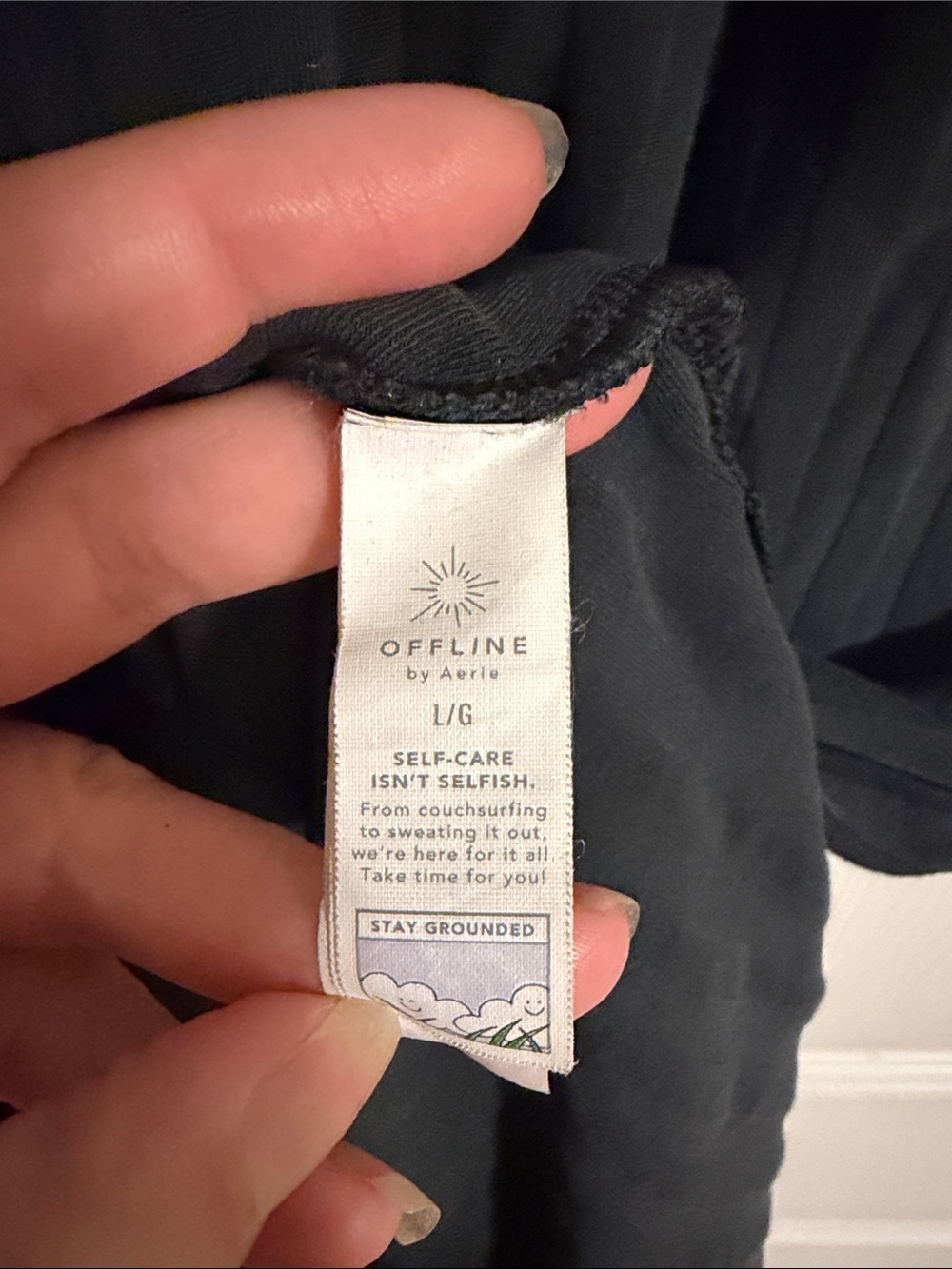 Aerie OFFLINE OG Groove Midi Dress Black Size Large - Picture 3 of 6